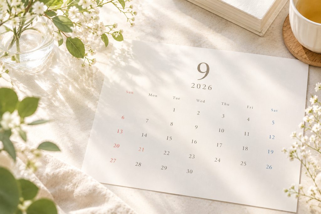 2026年9月の開運日をお知らせします！　パワーストーン　天然石 おすすめアイテムもご紹介